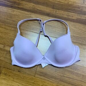 Lily of France T-Shirt Bra Womens Size 34B Purple Push-up Padded‎ Underwire Bra